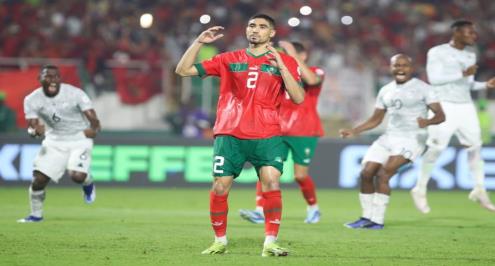 حكيمي يغادر منتخب المغرب ويعود إلى باريس سان جيرمان قبل لقاء ليسوتو